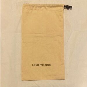 Louis Vuitton Beige Shoe Dust Cover Drawstring Bag